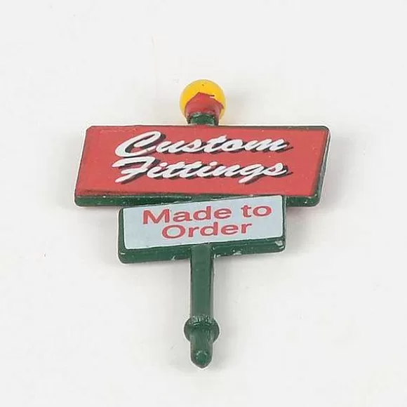 Department 56 Santa's Chair Works Custom Fittings Post Sign (To The Right Of Front Door)< Replacement Parts